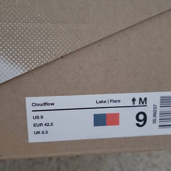 On running ON CLOUDFLOW V3

Lake Flare. Size 9 M - Picture 8 of 8